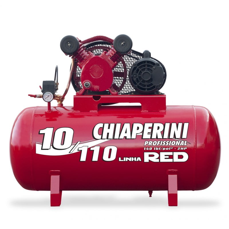 Compressor Ar 10/110L 2HP Linha Red - Chiaperini 
