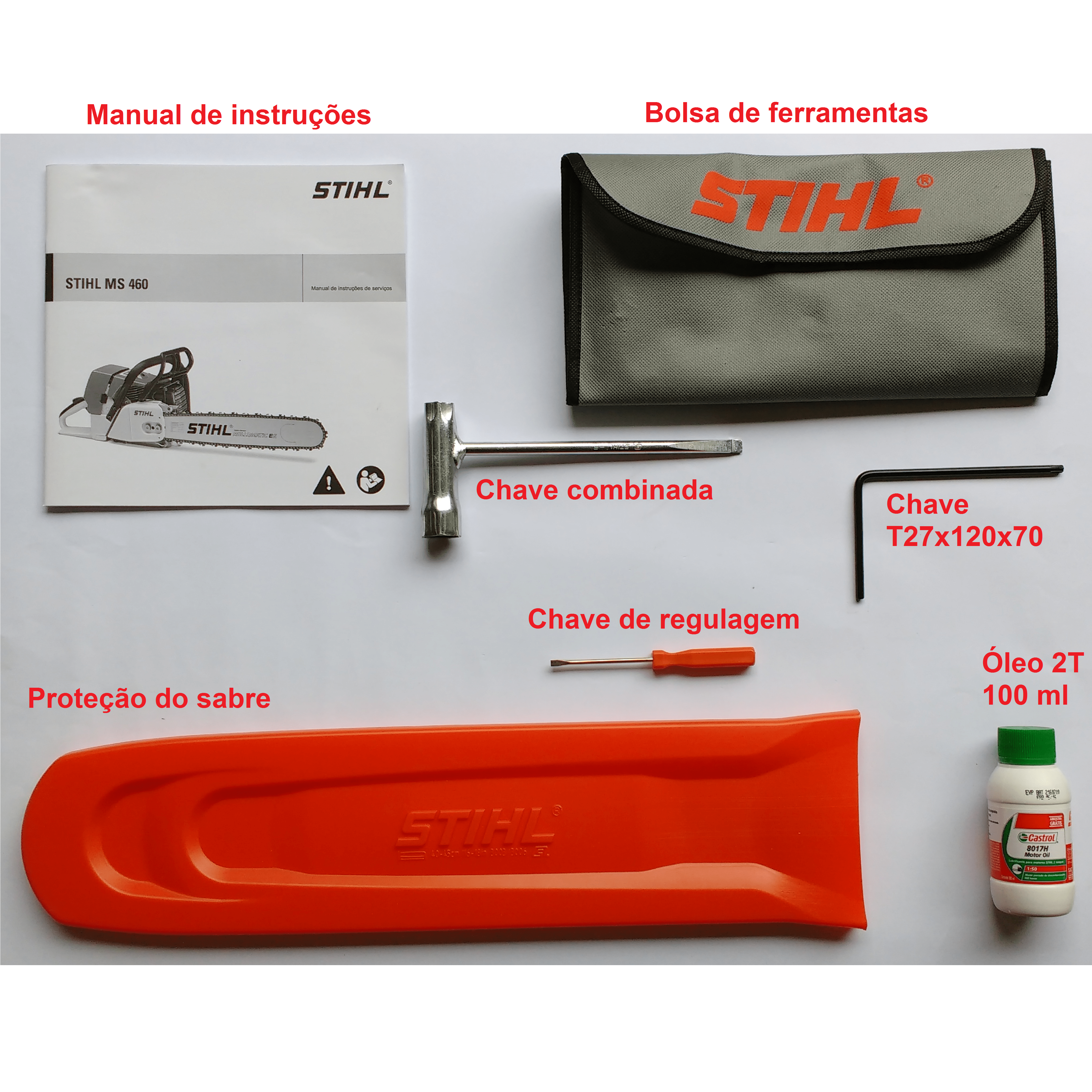 Spada + 4 Catene Adatte Per Catena Per Motosega Stihl 066 MS - Foto 4