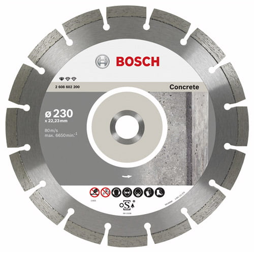 Disco de Corte Diamantado Profissional Para Concreto 230 mm 9'' - Bosch
