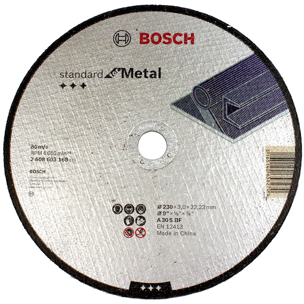Disco de Corte Para Metal 230 mm 9'' Gr.30 - Bosch